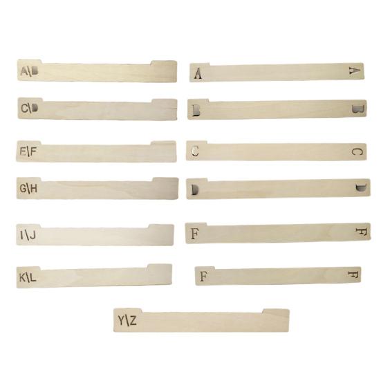 

13/26Pcs Wooden Vinyl Record Divider A to Z Alphabetical DVD Record Guide Organization Tool Separator Holder Vinyl Record Accessories A