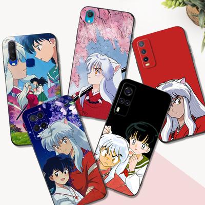 Black Tpu Case For Vivo Y30 Y30G Y31 Y53S Y33 Y33S Y33T Y67 Y51 Y51S Y51A 2021 2022 2020 4G 5G Yashahime Inuyasha