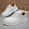 Spring Men's Shoes New Breathable White Shoes Men's Trendy Versatile Thick-soled Sneakers Casual Board Shoes Trendy Shoes