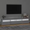 Vidaxl TV Cabinet with LED Lighting, Sonoma Oak Grey, 210X35X40 Cm