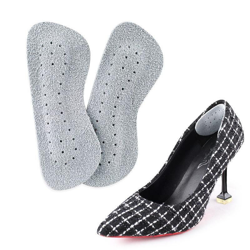 Cow Leather Anti-wear Heel Sticker High Heels Anti-wear Heel Anti-wear Foot Half Size Pad Adjustment Code Does Not Follow The Heel Sticker
