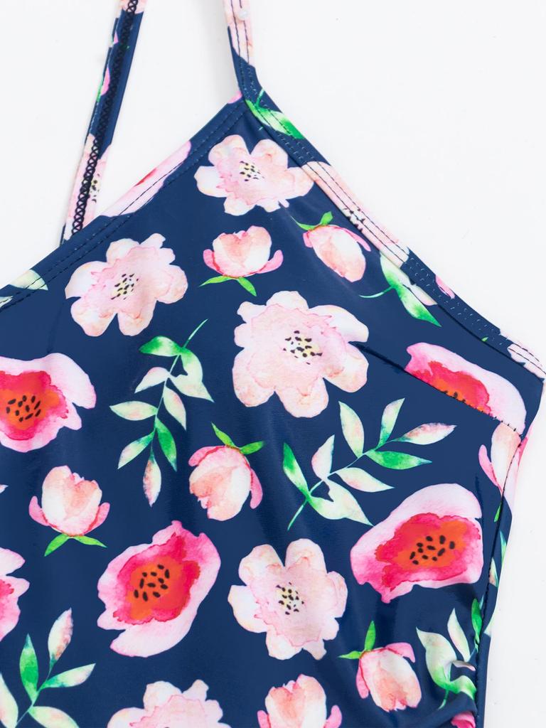 Floral One-Piece Slimming Fashion Women's Bikini Swimsuit