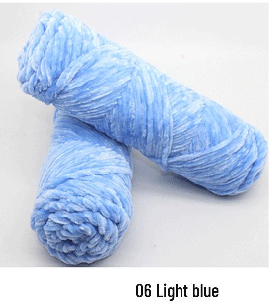 Chenille Goldenes Samt Mehrfarbiges Garn für DIY Handstricken, Mittlere Dicke, Glänzendes Finish