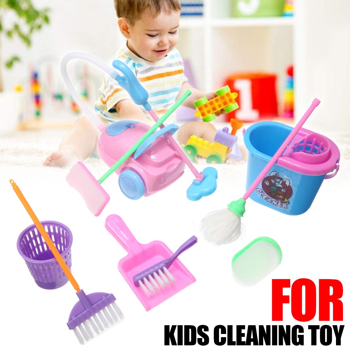 

Pdtoweb 9 шт. мини-детская уборка швабра метла совок игрушка игровой набор