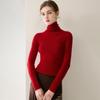 2026 Le Kasha Women's Pure Cashmere Ribbed High Neck Base Layer Top