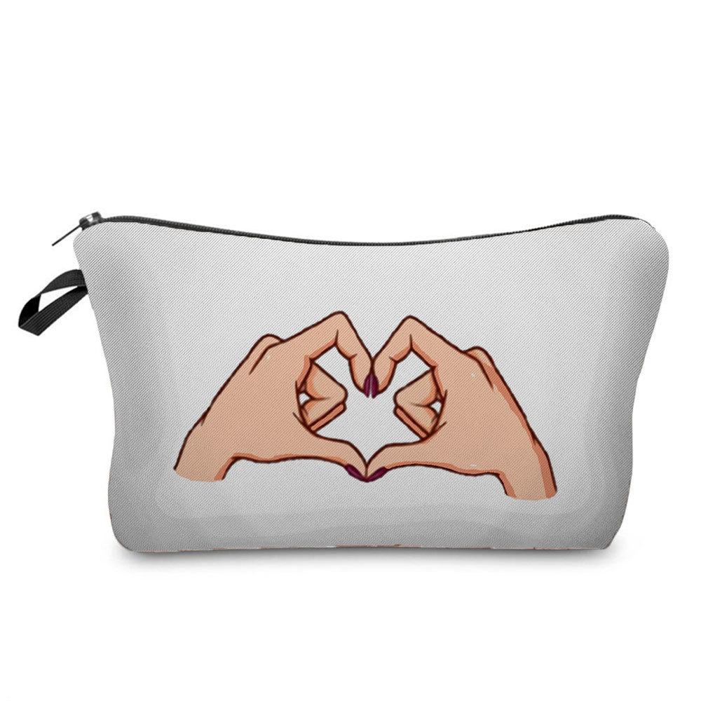 Women Flower Print Cosmetic Bag Toiletries Organize Travel Storage Case 6669