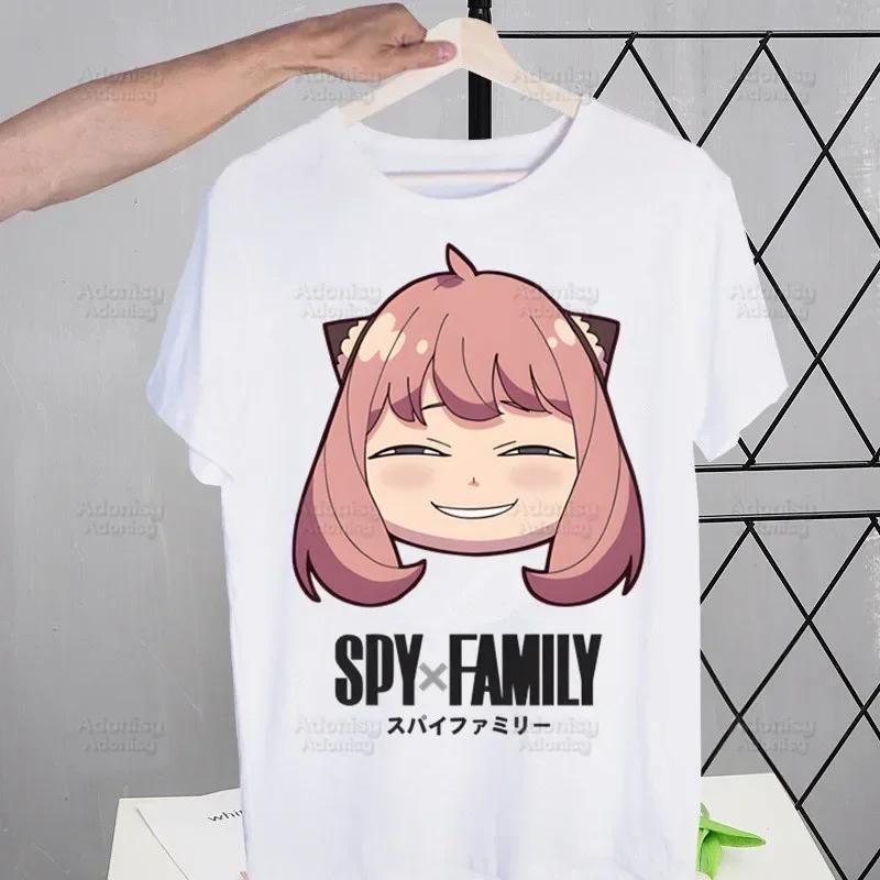 Japanese Anime Spy X Family Anya T Shirt Men Retro Washed Tops Tees Harajuku Tshirt Streetwear Hip Hop Male T-shirts