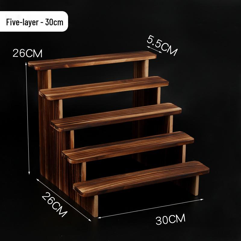 Solid Wood Display Rack for Action Figures, Collectibles, and Succulents