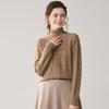 Autumn Winter Cashmere Knit High Collar Raglan Sleeve Women's Shirt
