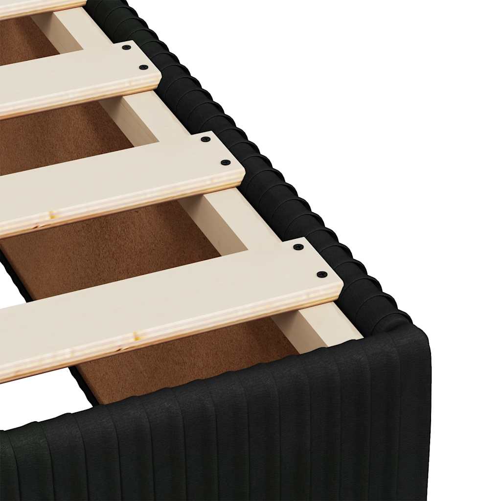 Box Spring Bed with Mattress Black 90 x 190 cm Velvet