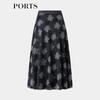 PORTS Women's Blended A-Line Midi Skirt