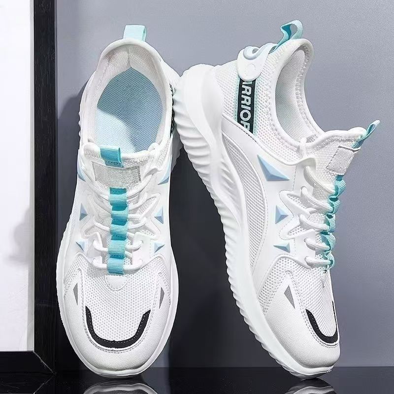 Men's Shoes New Summer Men's Mesh Breathable Casual Shoes Trendy Versatile Sports Shoes Solid Color Men's Casual Shoes
