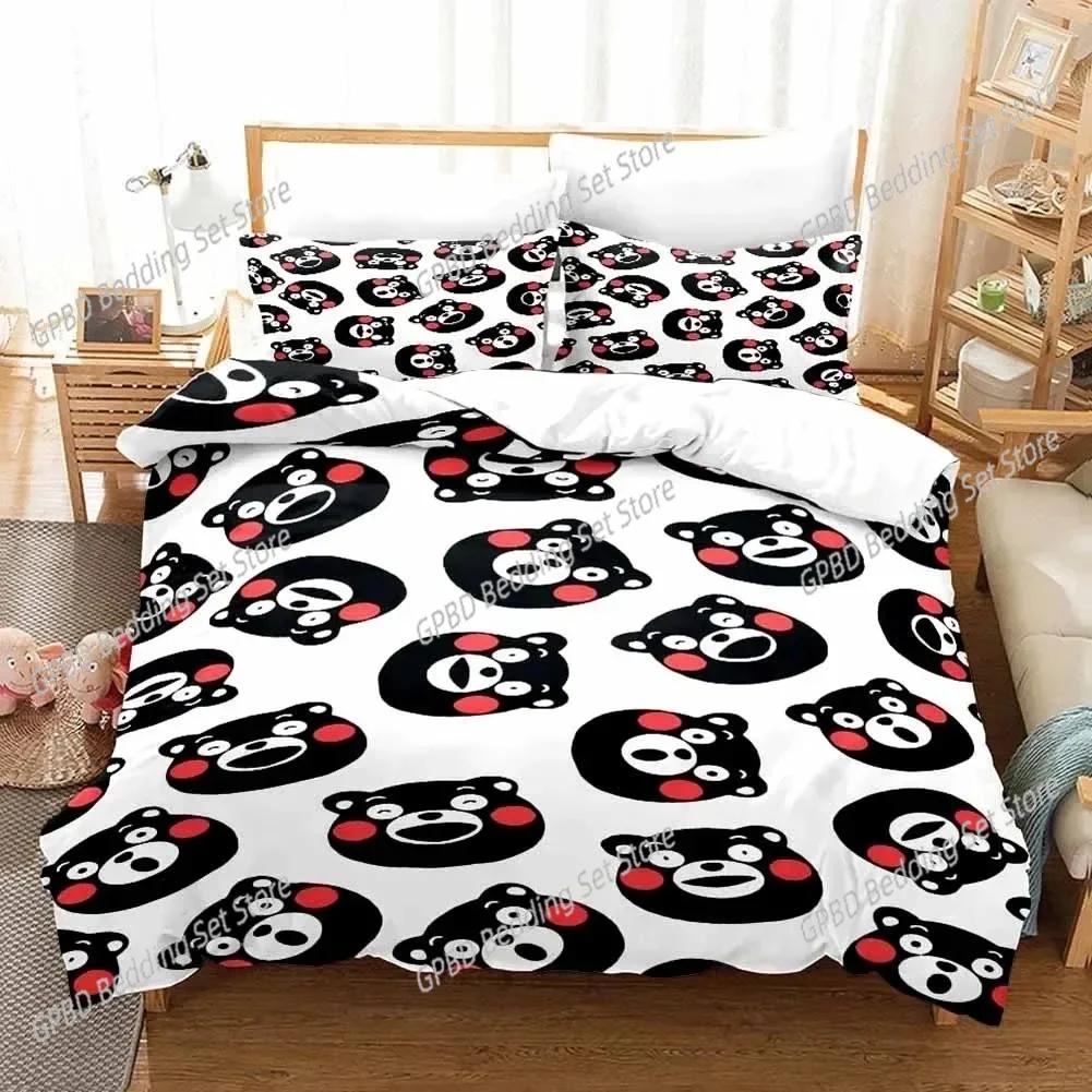 

Comics Kumamon Beding Set For Bedrom Soft Modern Bedspreads Comefortable Children Kids Soft Duvet Cover Comfortable Quilt Cover And Pilowcase 135*200cm Eu-Single