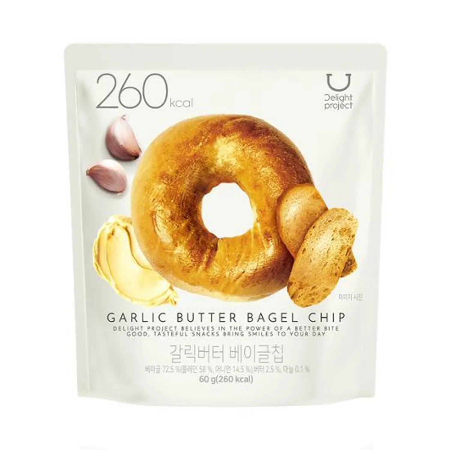 Delight Project Garlic Butter Bagel Chips 60g/3bag Bagel Chips 60g/3bag