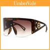 Óculos de Sol Fashion Oversized de Policarbonato Com UV400 Para Atividades ao Ar Livre e Viagens