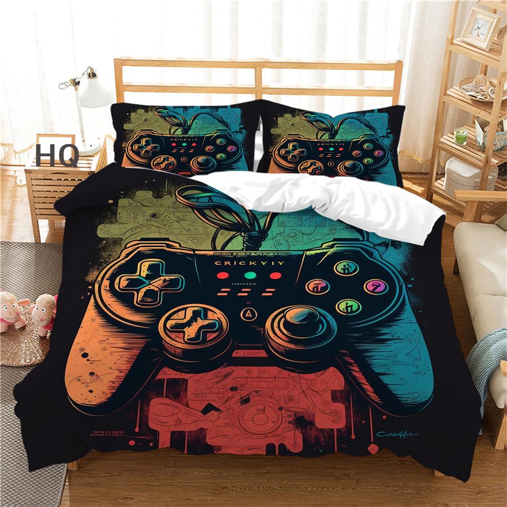 3D herní konzole Tisk Domácí povlečení King Size Povlečení Polyester Chlapecký náctiletý Výzdoba ložnice