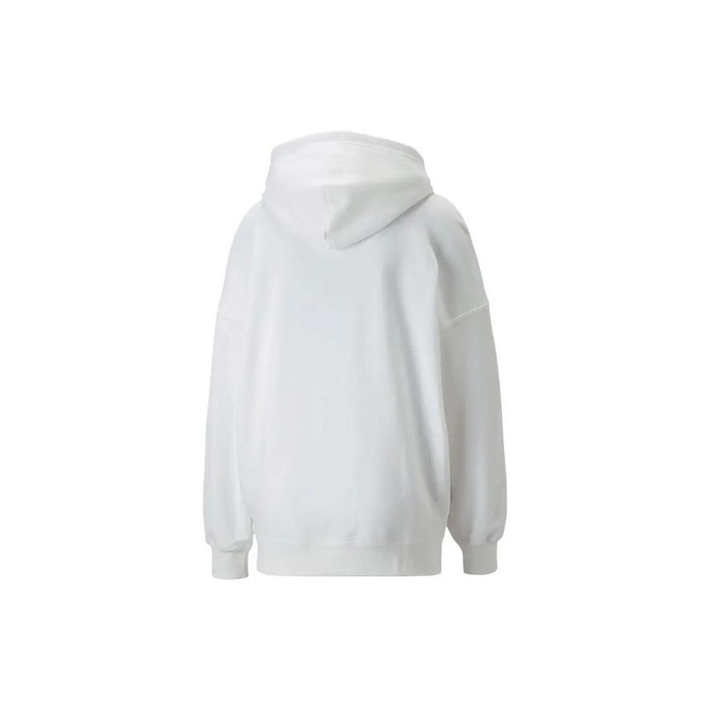 Puma Downtown Eco Series FW22 Oversized Graphic Hoodie Women Hoodies White 537633-02