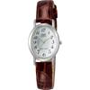 Citizen Q&Q Analog Waterproof Watch with Leather Strap VZ89-304 for Women Silver
