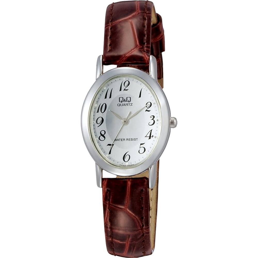 Citizen QQ Analog Waterproof Watch with Leather Strap VZ89-304 for Women Silver