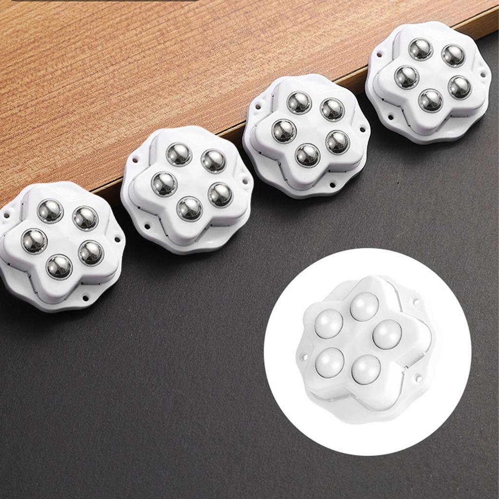4Pcs Small Furniture Casters Wheel Sticky Pulley Appliance Sliders Self Adhesive Casters Wheel for Kitchen Appliances