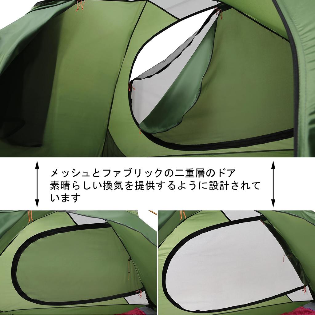 Clostnature Tent for 2 People Camping Winter Tent Lightweight Simple Tent Double Layer Compact Dome Tent for 2 People Water Pressure 5000MM Waterproof