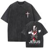 Awesome Christian Jesus Bible Verse Vintage Washed Tshirts Men Women Casual Cotton Oversized T Shirts Hip Hop Retro Streetwear