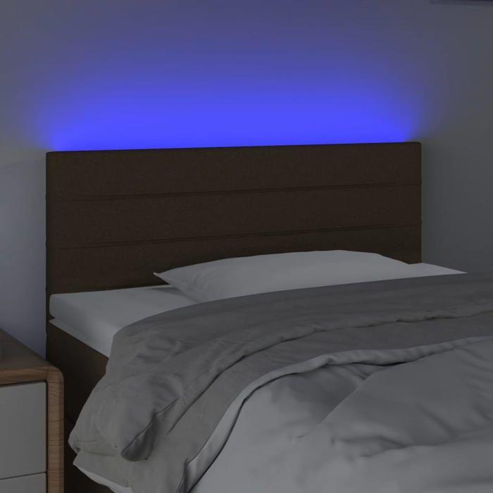 VidaXL LED Headboard Bedroom Furniture Single Bed Accessory Headboard Interior Dark Brown 3121745