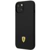 Ferrari Fehcp14Ssibbk Iphone 14 / 15 / 13 6.1 Czarny/Black Hardcase Silicone Metal Logo