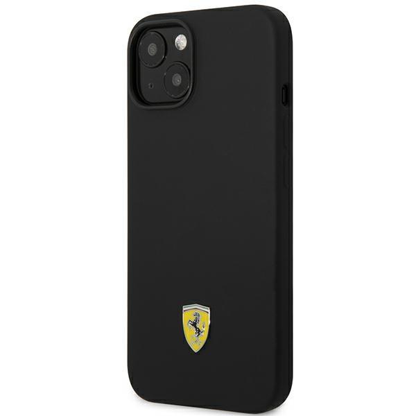 Ferrari Fehcp14Ssibbk Iphone 14 / 15 / 13 6.1 Czarny/Black Hardcase Silicone Metal Logo