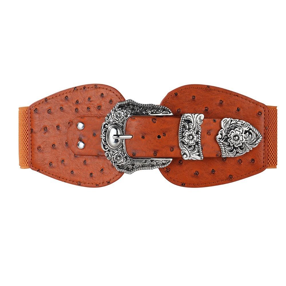 

Simple Pin Buckle Dress Waistband Imitation Leather Metal Buckle Belt Waist Accessory