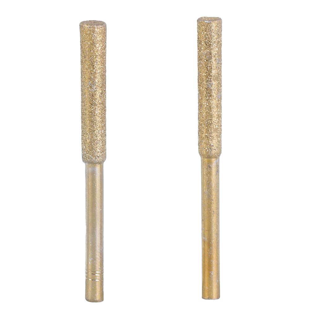2pcs Emery Chainsaw Sharpener Bit High Hardness Grinding Stone File for Efficient Chain Maintenance Enhances Durability