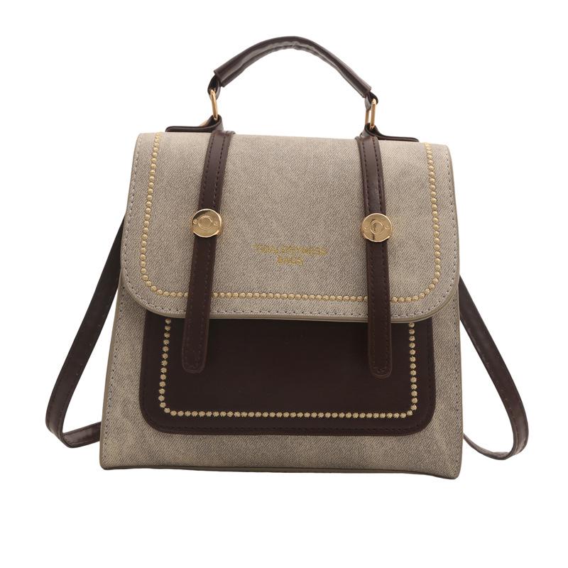 Niche Women's 2024 Fashion High-End Retro Backpack & Versatile Crossbody Handbag