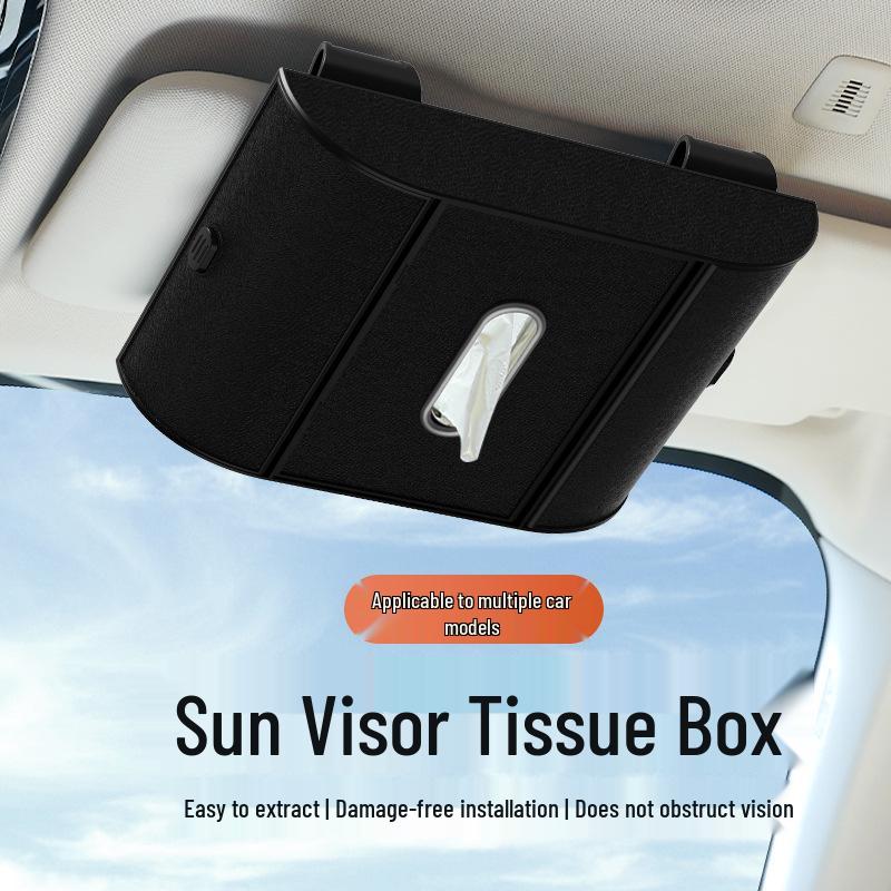 Sun Visor Multifunctional Car Glasses Clip and Storage Case
