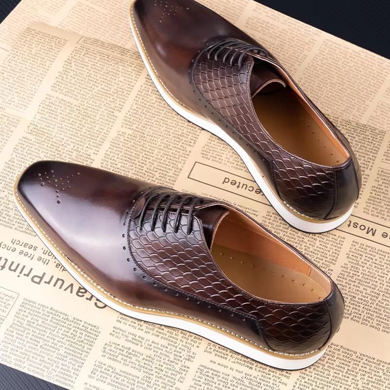 Fashion Leather Men Shoes Formal Business Comfortable Lace Up Leisure Shoes Casual EVA Rubber Bottom Fashion Sneaker Oxfords Man Shoes