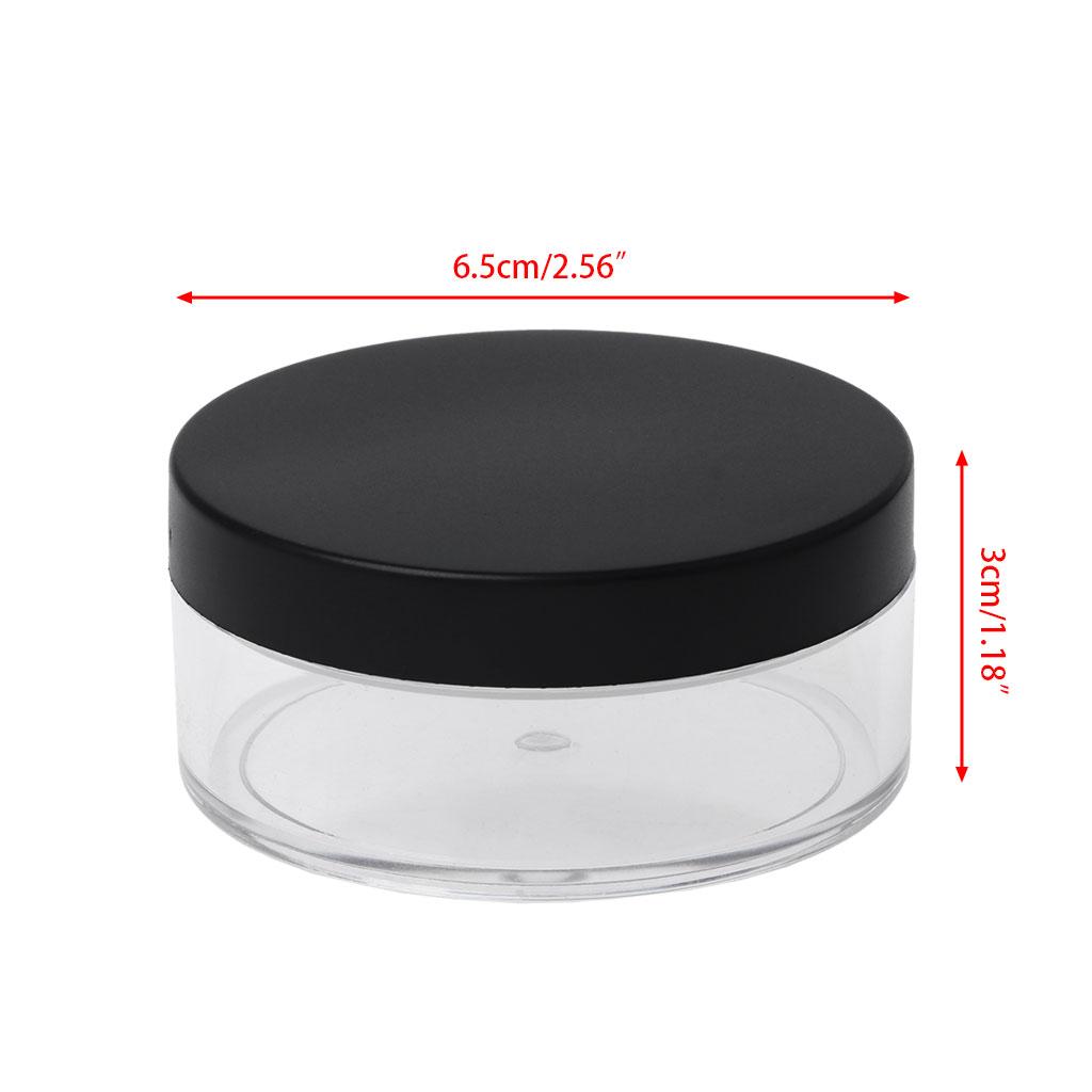 50g Plastic Empty Loose Powder Pot With Sieve Cosmetic Jar Makeup Container Box