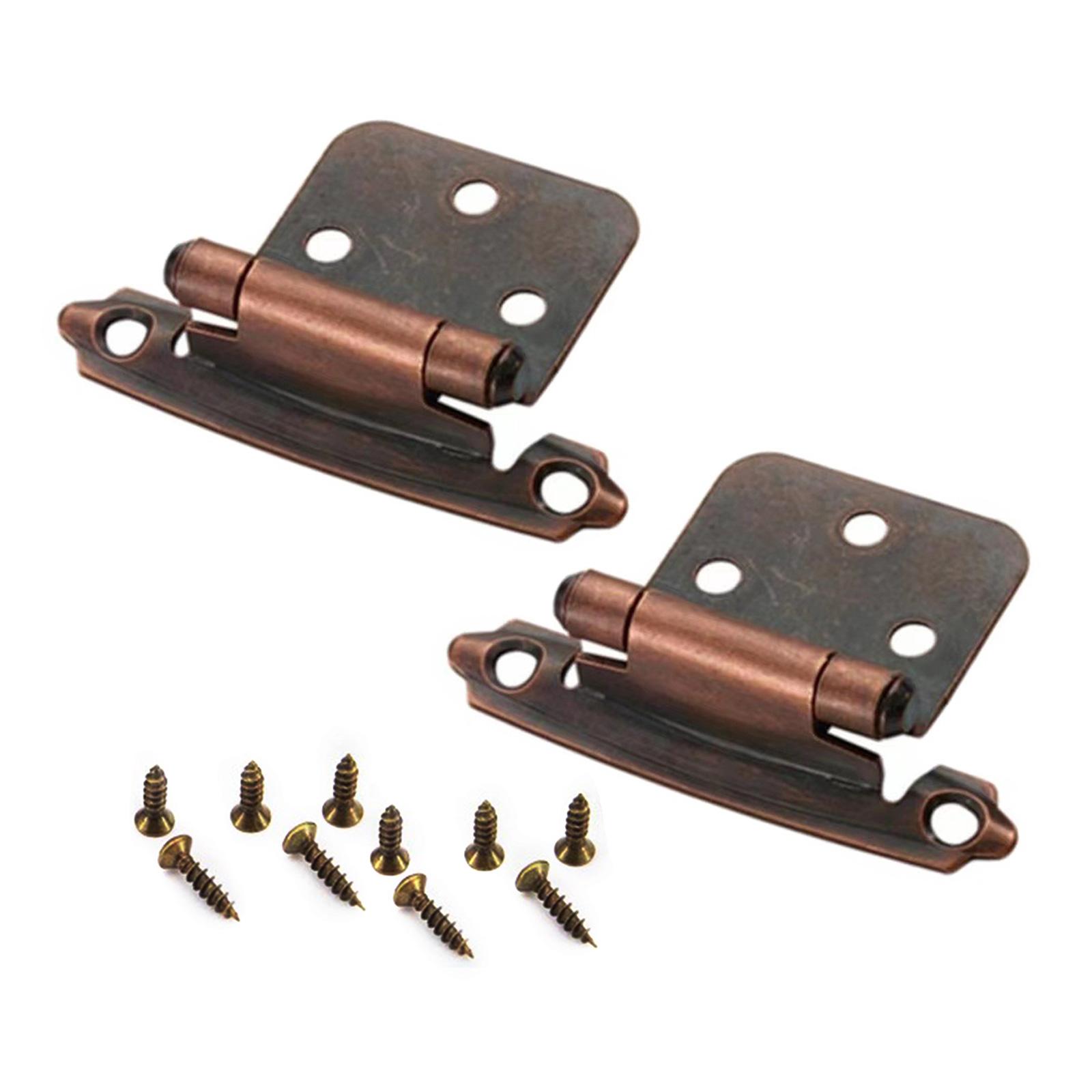 

2 шт. антикварные петли для кухонного шкафа, самозакрывающиеся дверные петли, накладка для скрытого монтажа, простая установка для кухонной накладки C