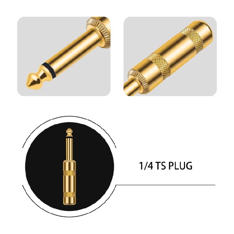 Pack of 2pcs 1/4inch Solder Type Mono Plugs Connectors for Guitar Bass And Instrument Cable DIY Connection