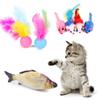 28Pcs/Bag Pet Cat Toy Feather Mouse Tease Cat Channel Sisal Ball Grinding Teeth Cat Toys Interactive