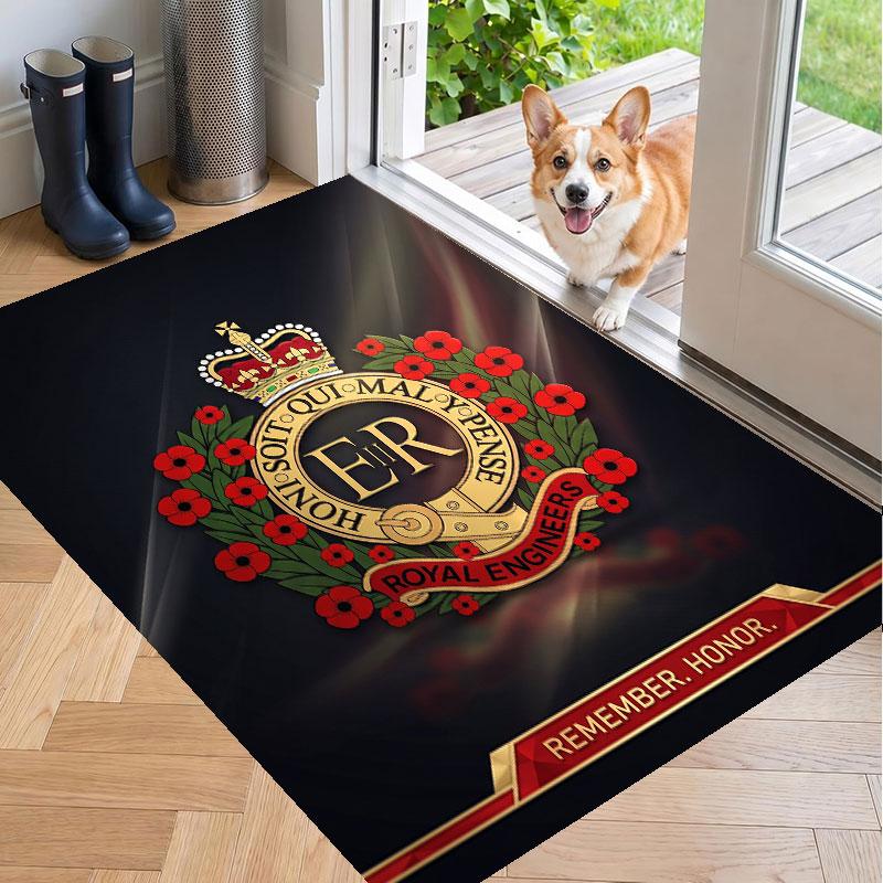 Soft Floor Carpet Royal Engineers A.F.C Pattern Area Rug Decorative Mat For Home Room Decoration