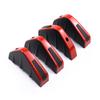 4PCS Universal PVC Rear Bumper Diffuser Body Moldings Trims Shark Fin Black Red