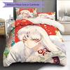 Set Copripiumino Trapuntato con Fantasia Inuyasha Decorazione per la Casa Regalo (1 * copripiumino + 2 * federe senza imbottitura)