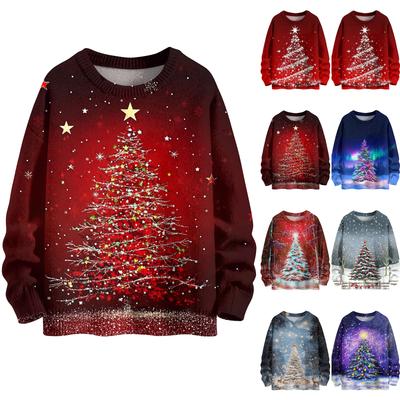Christmas Sweatshirts For Women Knit Sweater Cute Shirt Fall Crewneck Pullover Tops