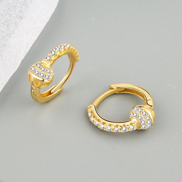 

Женские серьги-кольца ANENJERY с цирконием, креативное лакомство Huggie золотой