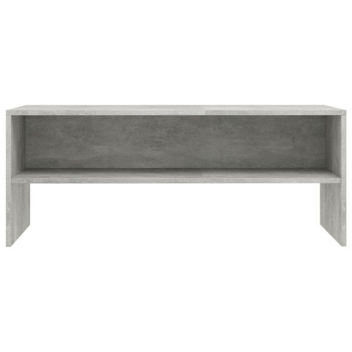 Meuble TV Gris béton 100x40x40 cm Bois d'ingénierie