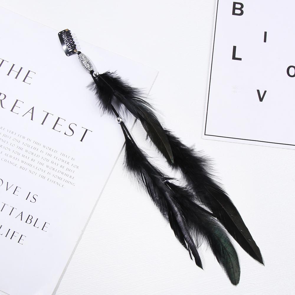 Comb Headdress Handmade Hippie Headpieces Headband Headwear Novelty Hairclips Feather Hair Rope