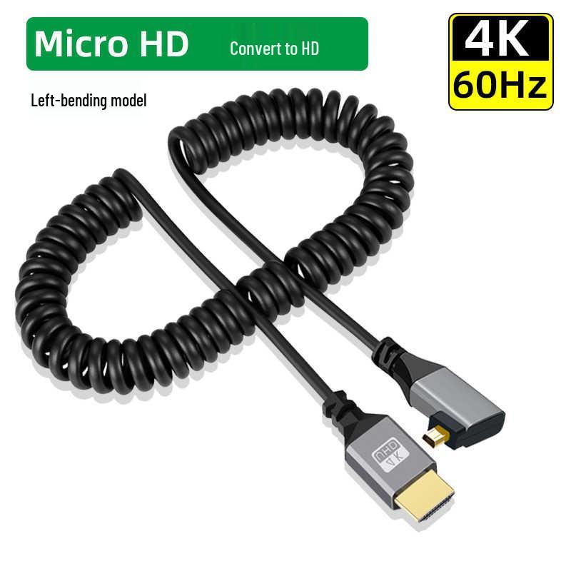 

Выдвижной мини-HDMI - HDMI 2.0 пружинный кабель для микрозеркальных камер и D-мониторов