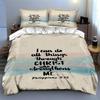 Inspirational scripture text Bedding Duvet cover sets Duvet covers Pillowcases gifts (1 * Duvet Cover 2 * Pillowcases, without duvet insert)