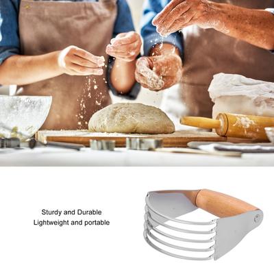 Kitchen Supplies Stainless Steel Dough Blender Pastry Blender and Dough Cutter Professional Pastry Cutter with Heavy Duty Blades