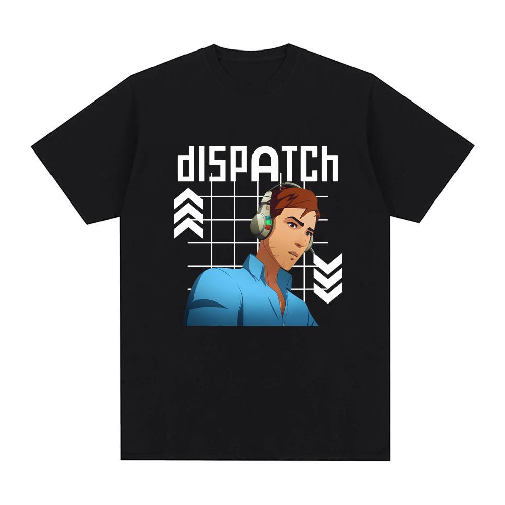 Dispatch Game Manga Style Game Logo Collage Funny Graphic Print Tee Men Women Cotton Comfortable High Quality Soft Oversized Top
