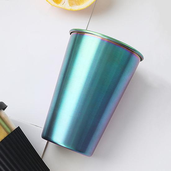 Trinkgeschirr BPA-frei, umweltfreundlich, 350 ml, einlagig, Trinkbecher aus Edelstahl für den Haushalt, Wasserbecher